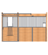 10 Foot Standard Stall Front with V-Door and Feed Opening